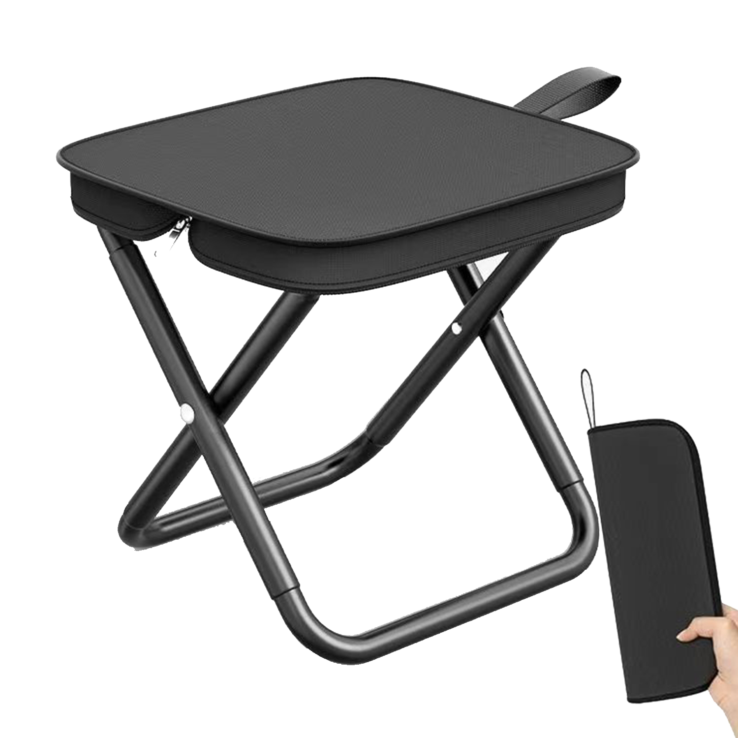 BTideas Camping Stool , Folding Small Chair Portable Camp Stool, Max Weight 330lbs
