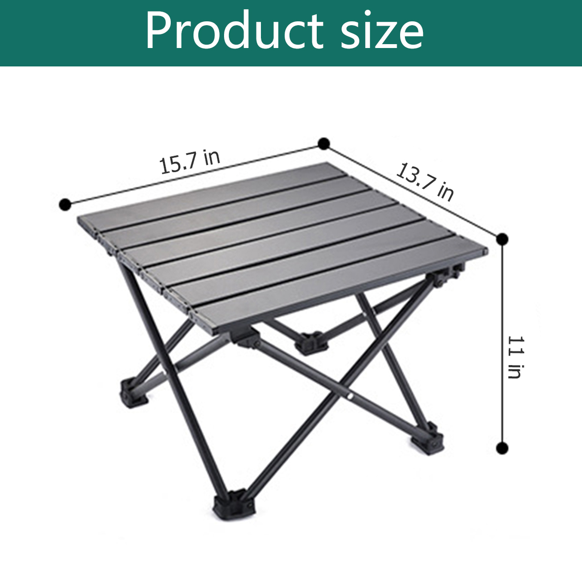 BTideas Ultralight Folding Small Portable Table, Black Waterproof, Portable Folding Outdoor Table