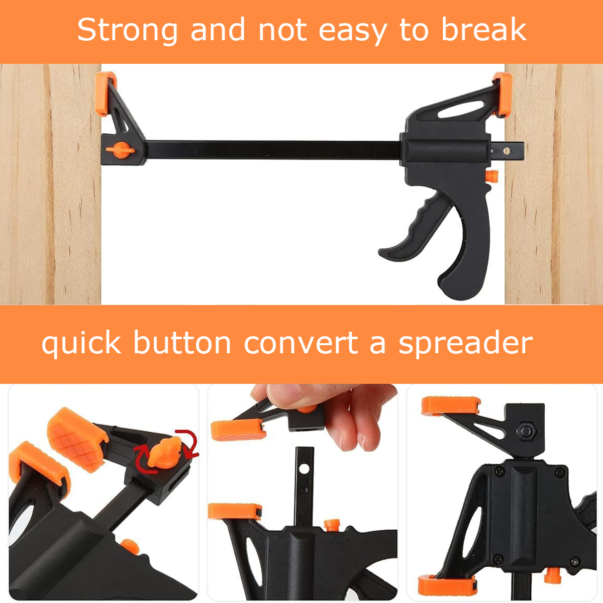BTideas Clamps Set for Woodworking, 4 F Clamps and 4 Spring Clamps for woodworking