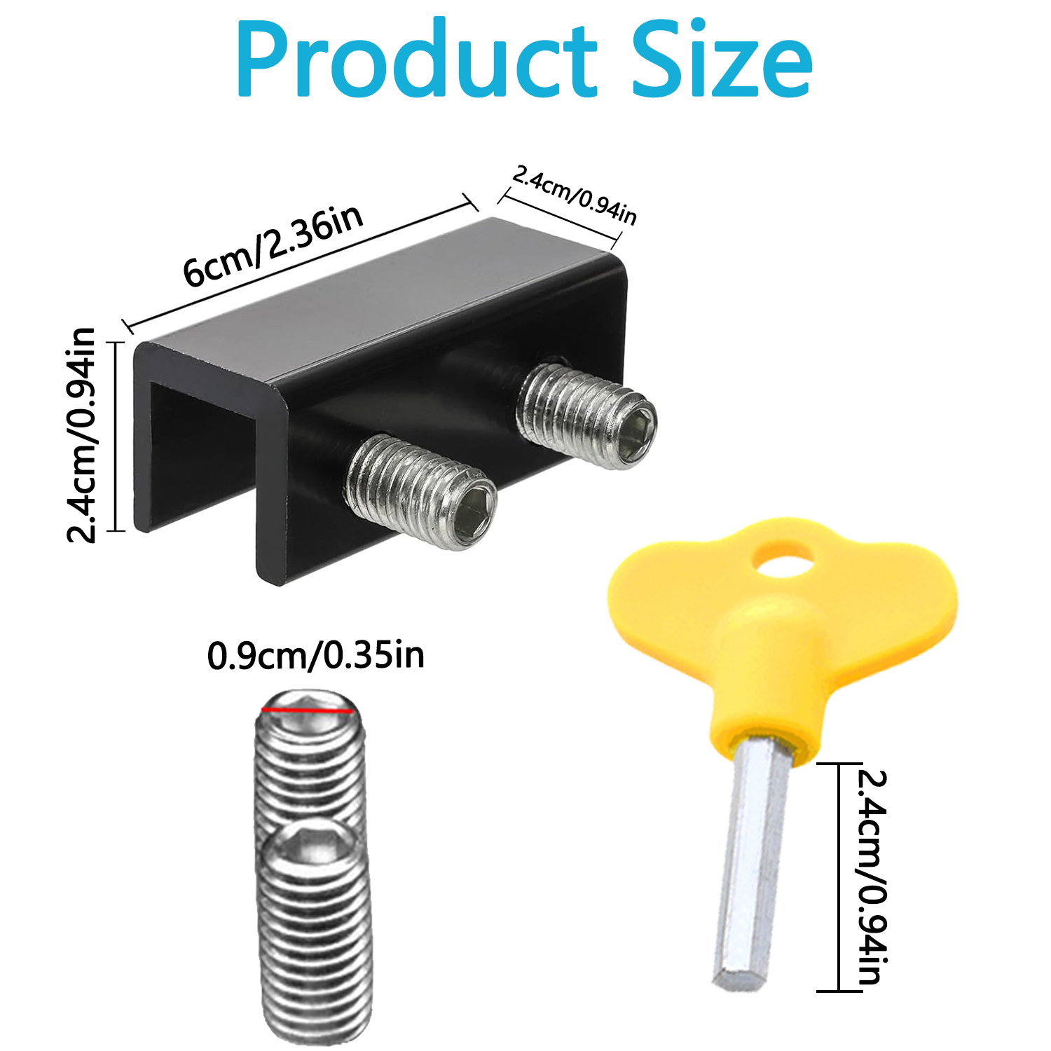 BTideas 4 Pack Sliding Window Locks,window Locks For Horizontal、Up&Down sliding Home&Office,Black