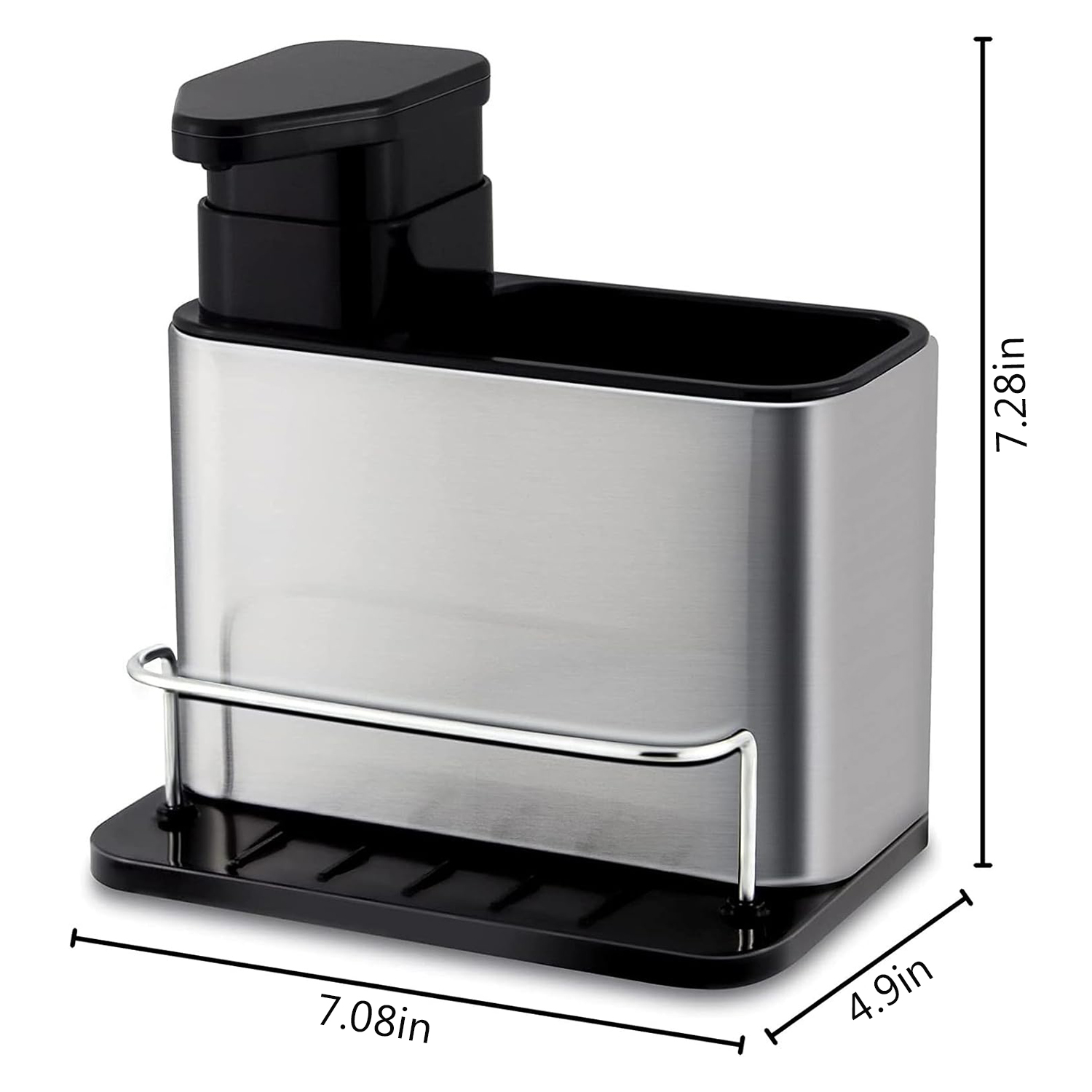 BTideas Soap Dispenser for Kitchen Sink, 3-in-1 Sponge Holder for Kitchen Sink Caddy