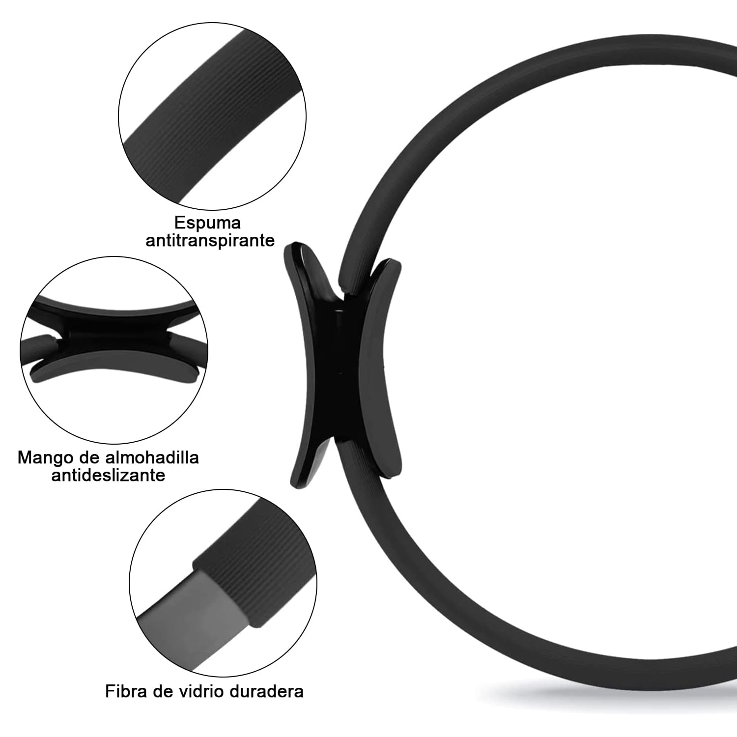 BTideas Pilates Resistance Ring, 14.96 in Pilates Ring for Toning Inner Thighs, Arms, and Core